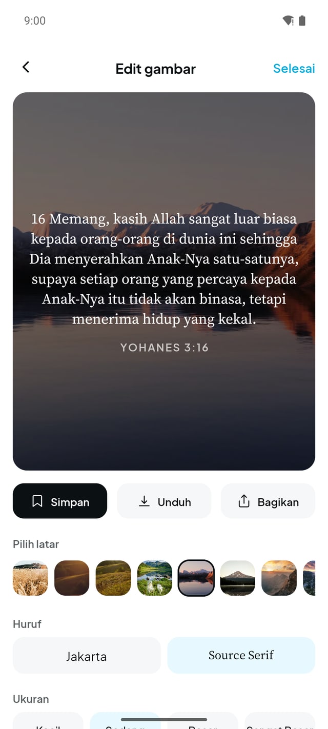 Preview of the Alkitab Indonesia image screen